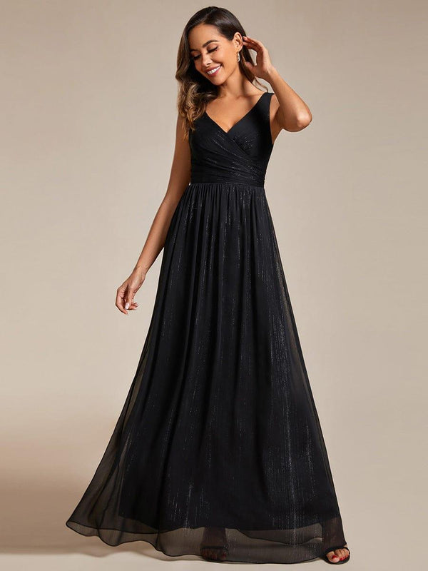 V-Neck Sleeveless Evening Dresses