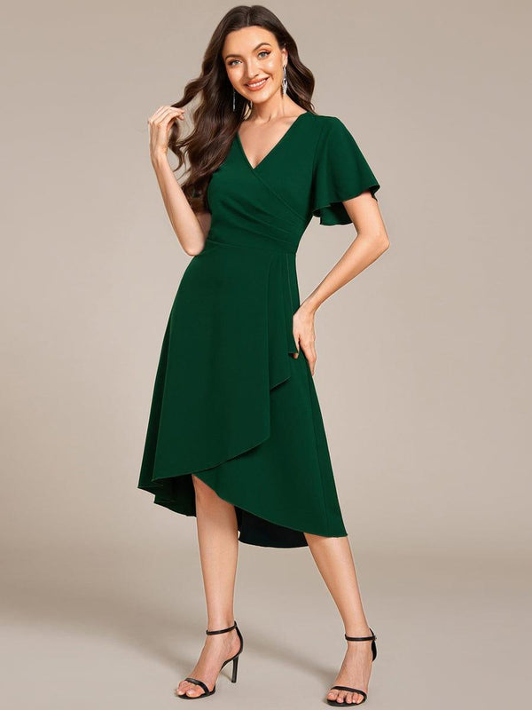 High Stretch Midi Wedding Guest Dress