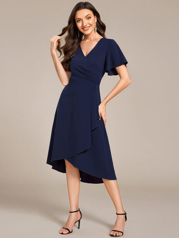 High Stretch Midi Wedding Guest Dress