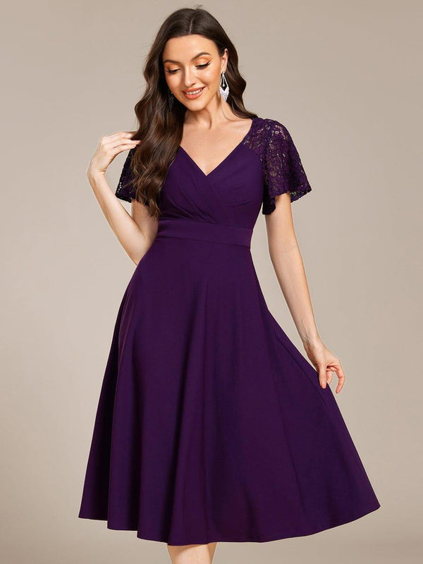 Hollow Out Midi Wedding Guest Dress