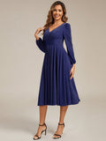 Long Lantern Sleeve Midi Guest Dress (Final Sale)