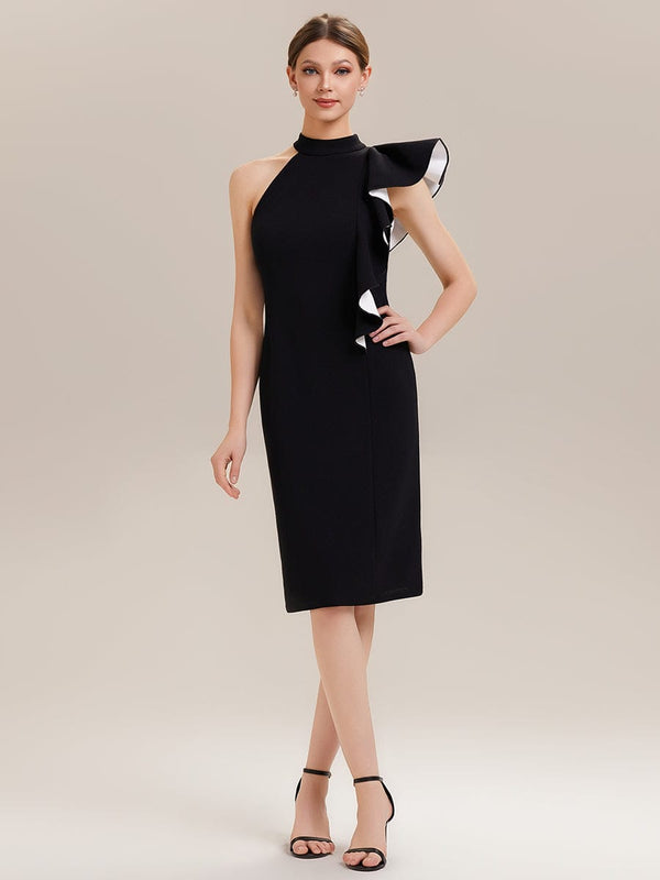 Ruffled Knit Sleeveless Dress