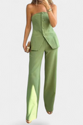 Ekaterina Bandeau Top and Wide-Leg Trouser Set