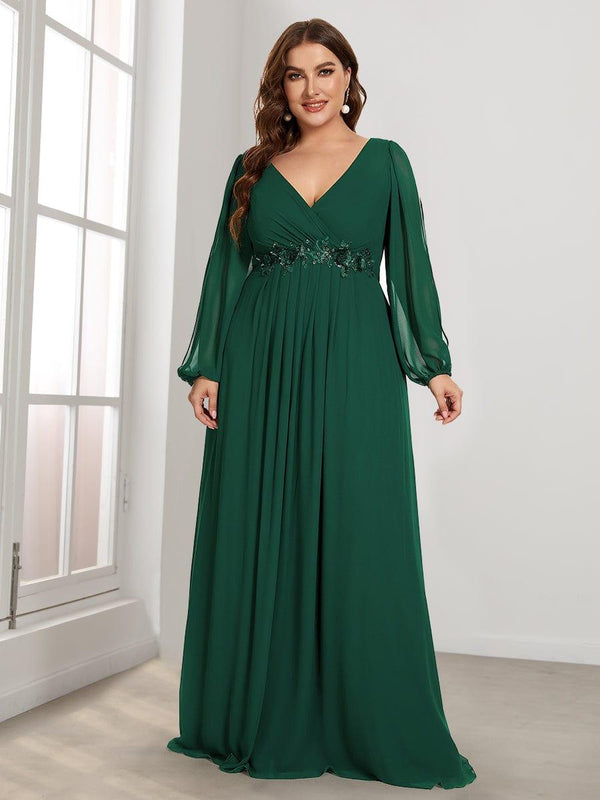 Plus Size Chiffon Evening Dress