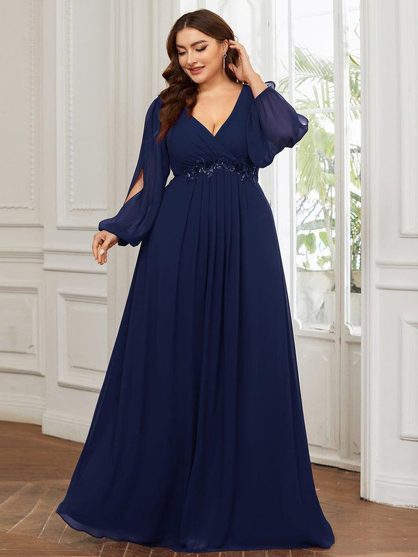 Plus Size Chiffon Evening Dress