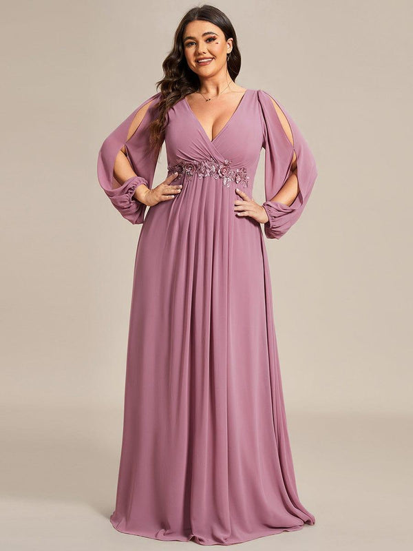 Plus Size Chiffon Evening Dress