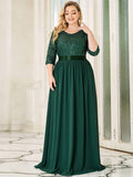 Plus Size Long Tulle & Sequin Evening Dresses for Mother of the Bride