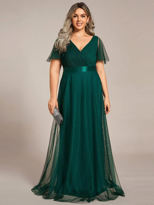Plus Size Floor-Length Bridesmaid Dress