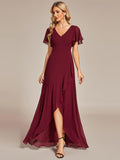 Charming Chiffon Bridesmaid Dress with Lotus Leaf Hemline (Final Sale)