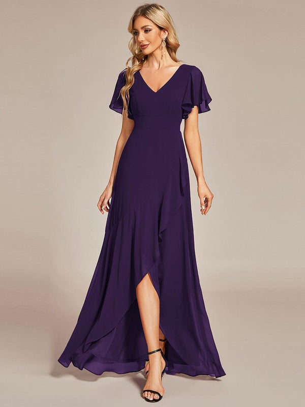 Chiffon High-Low Bridesmaid Dress