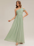 Asymmetrical Chiffon Sleeveless Maxi Dress