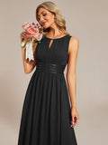 Ruched Chiffon Midi Bridesmaid Dress