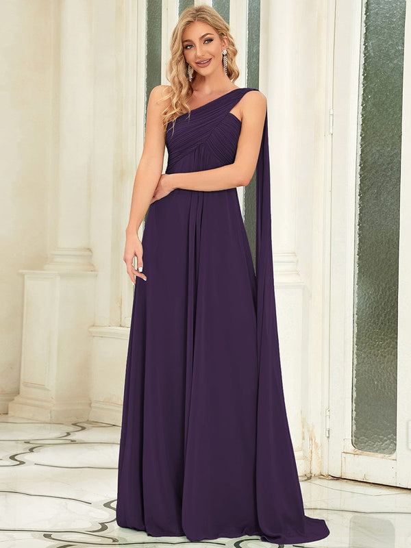 One Shoulder Maxi Bridesmaid Dresses