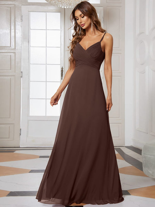 Sweetheart Draped Back Maxi Bridesmaid Dress