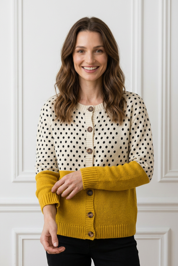 Junella Vintage Knit Cardigan Sweater
