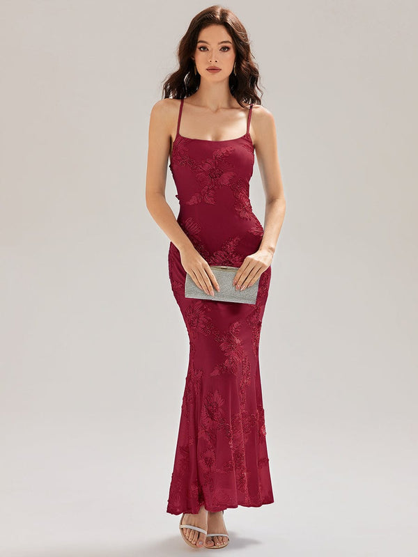 Backless Mesh Mermaid Evening Dress
