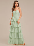 Ruffled Chiffon Sleeveless Wedding Guest Dress