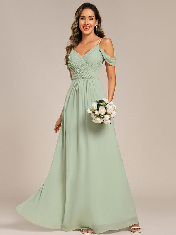 Backless See-through Bridesmaid Dress