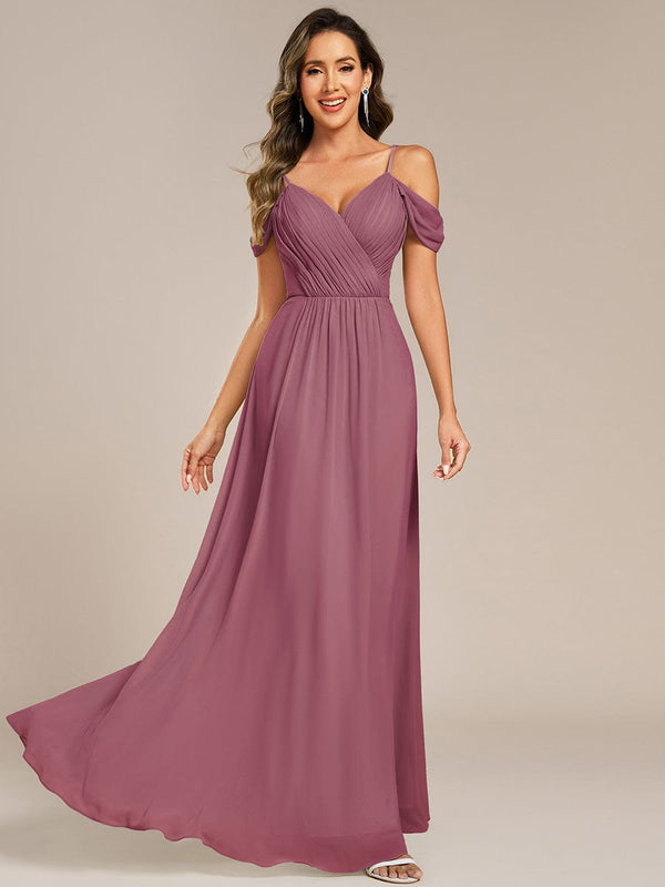 Backless See-through Bridesmaid Dress