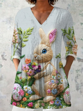 Marguerite — Long Blouse with V-Neck