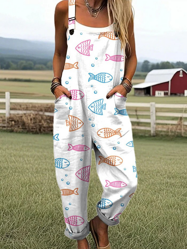 Ocean Whimsy Dungarees