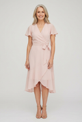 Faith Midi Ruffle Dress, Blush