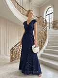 Knotted Knit Cap Sleeve Dress