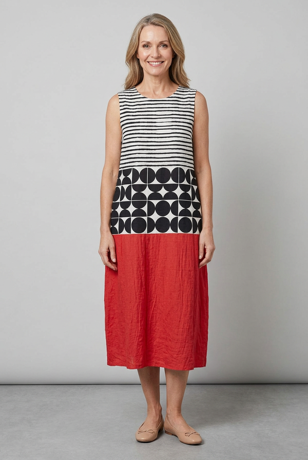 Jane Colorblock Midi Dress