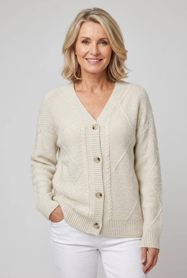 Meg Premium Knitted V-Neck Cardigan