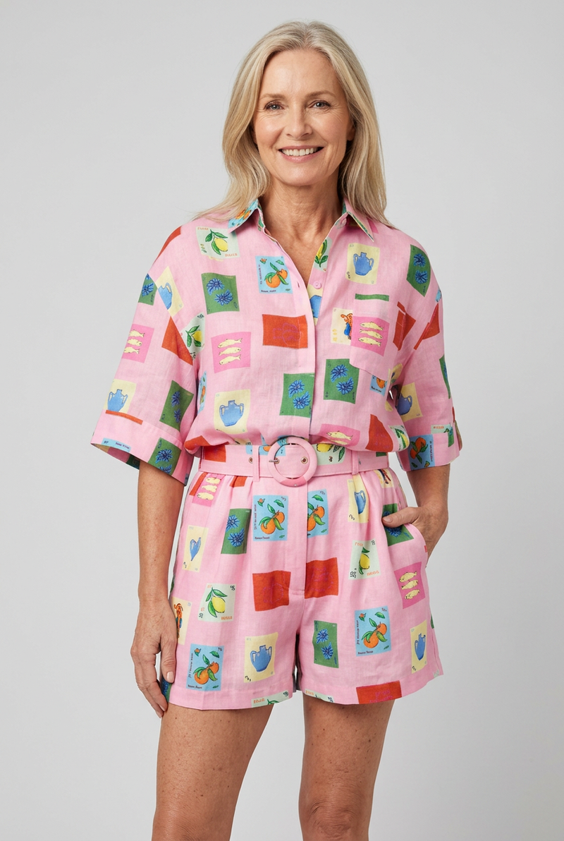 Paula Pink Printed Co-ord Set