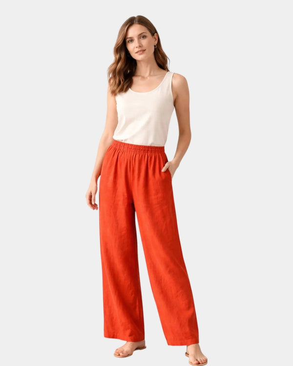 Alix Cotton and Linen Trousers