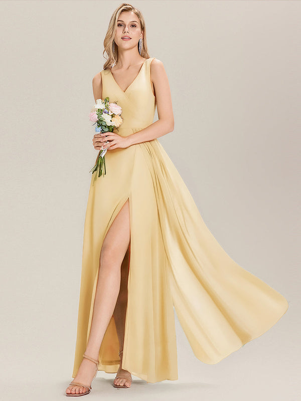 Elegant Side Slit Bridesmaid Dress