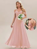 Backless See-through Bridesmaid Dress